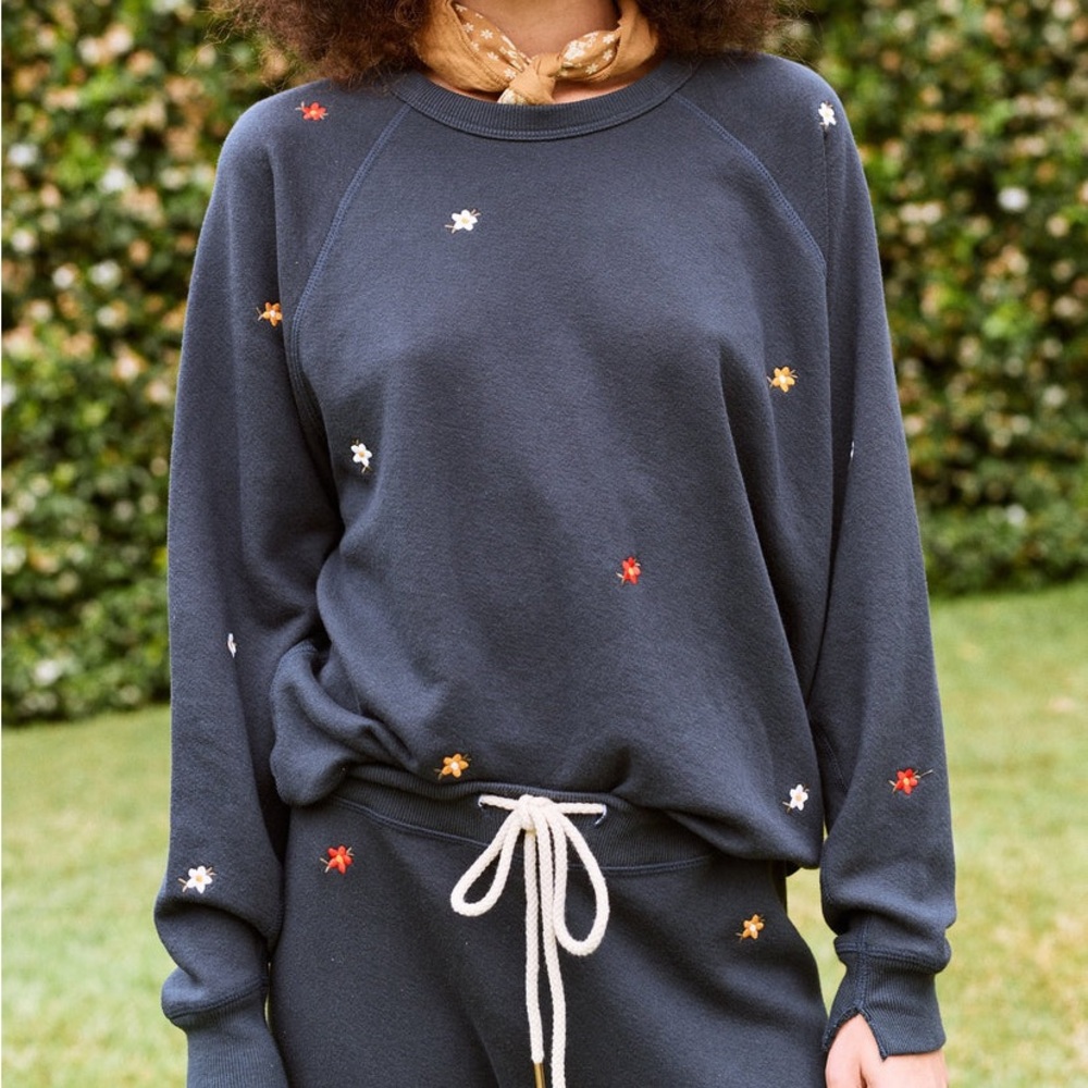 THE GREAT The College Sweatshirt Embroidered